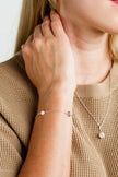 ADAGIO TOUCH OF SPARKLE PEARL BRACELET SILVER 15CM + 4CM