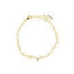 SWEETHEART HEART CHAIN BRACELET GOLD