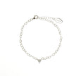 SWEETHEART HEART CHAIN BRACELET SILVER