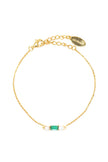 EMERALD ISLE FRESHWATER PEARL BRACELET IN EMERALD AND GOLD