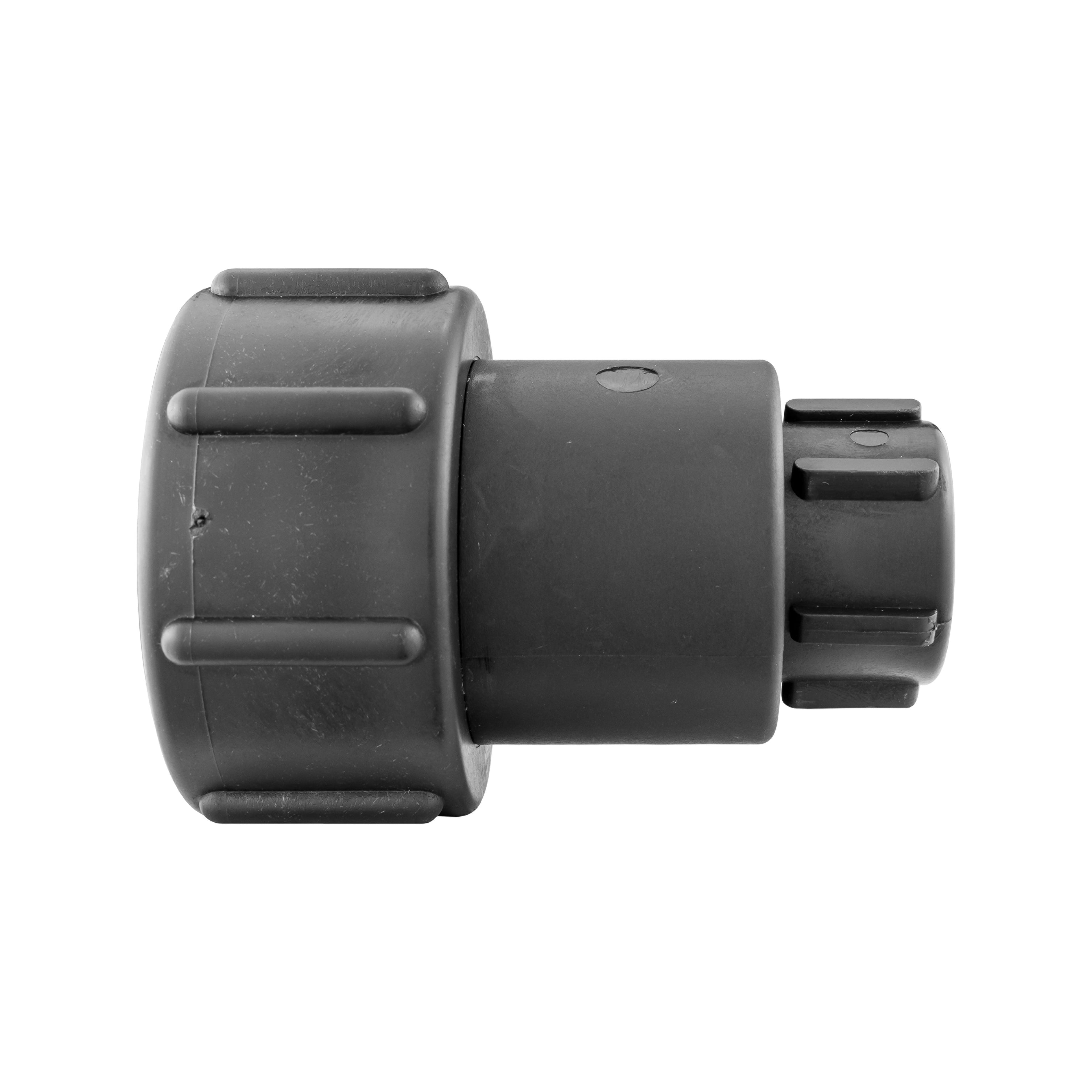 IBC 2" S60X6 - 1/2" BSP Extender Adaptor with Lever Tap Hose Barb and Lever Lock