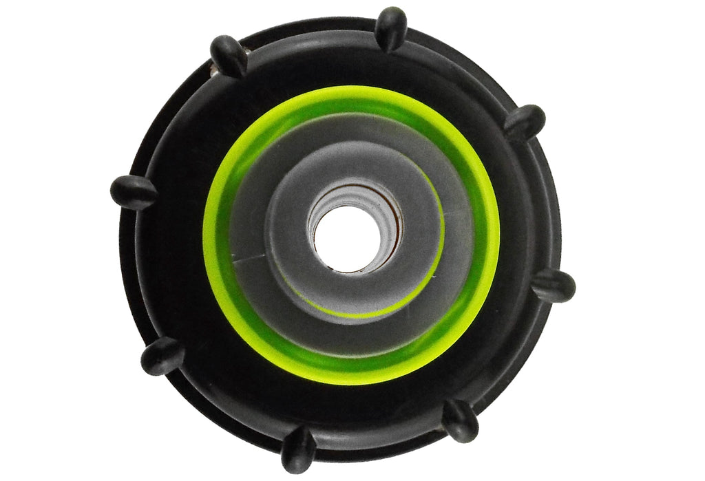 IBC 2” S60X6 Cap with ¾” BSP Threaded Hose Connector and Double Male Lime