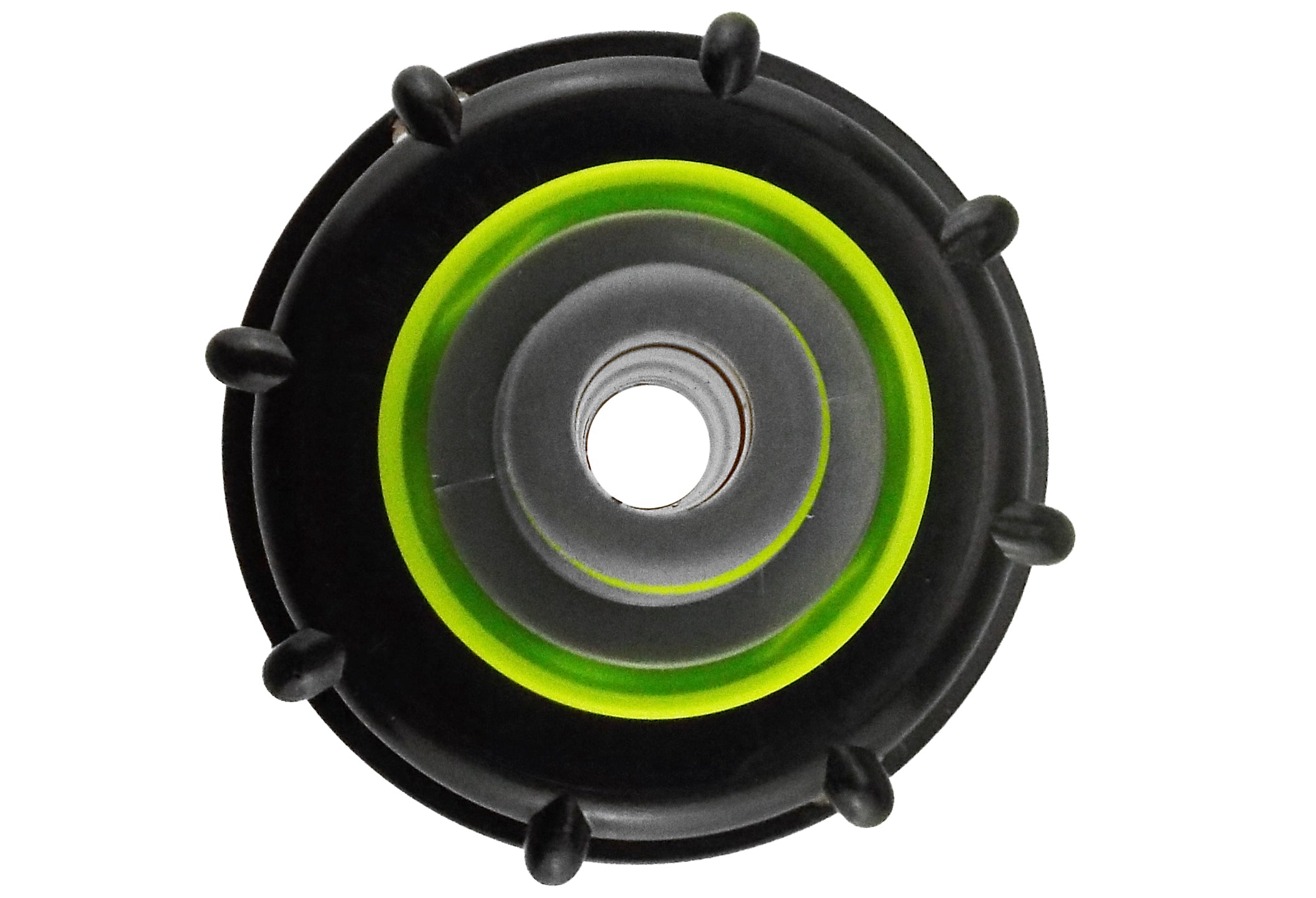 IBC 2” S60X6 Cap with ¾” BSP Threaded Hose Connector and Double Male Lime