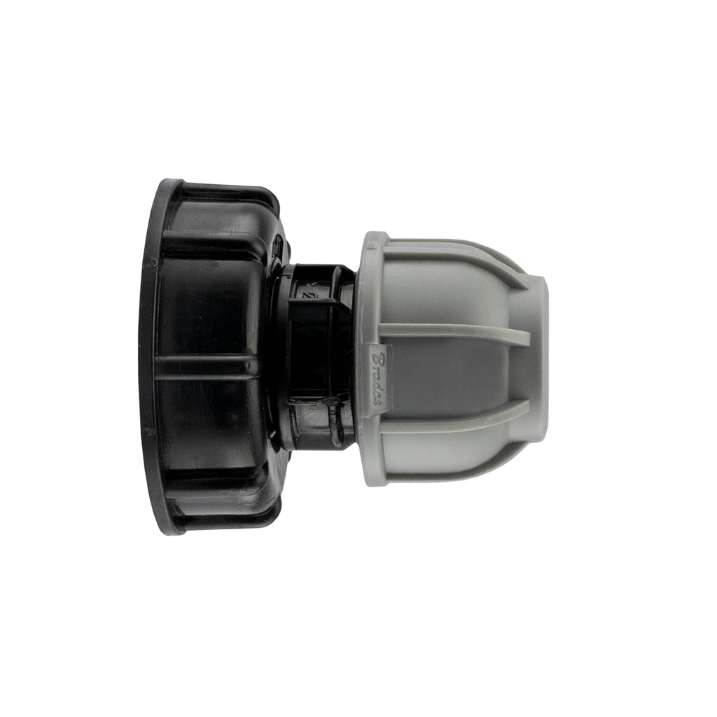 IBC 2” S60X6 Cap with 32mm MDPE Straight