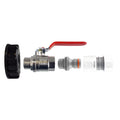 IBC 2” S60X6 Cap with ¾” BSP Lever Valve and Max Flo Hose Connectors Set