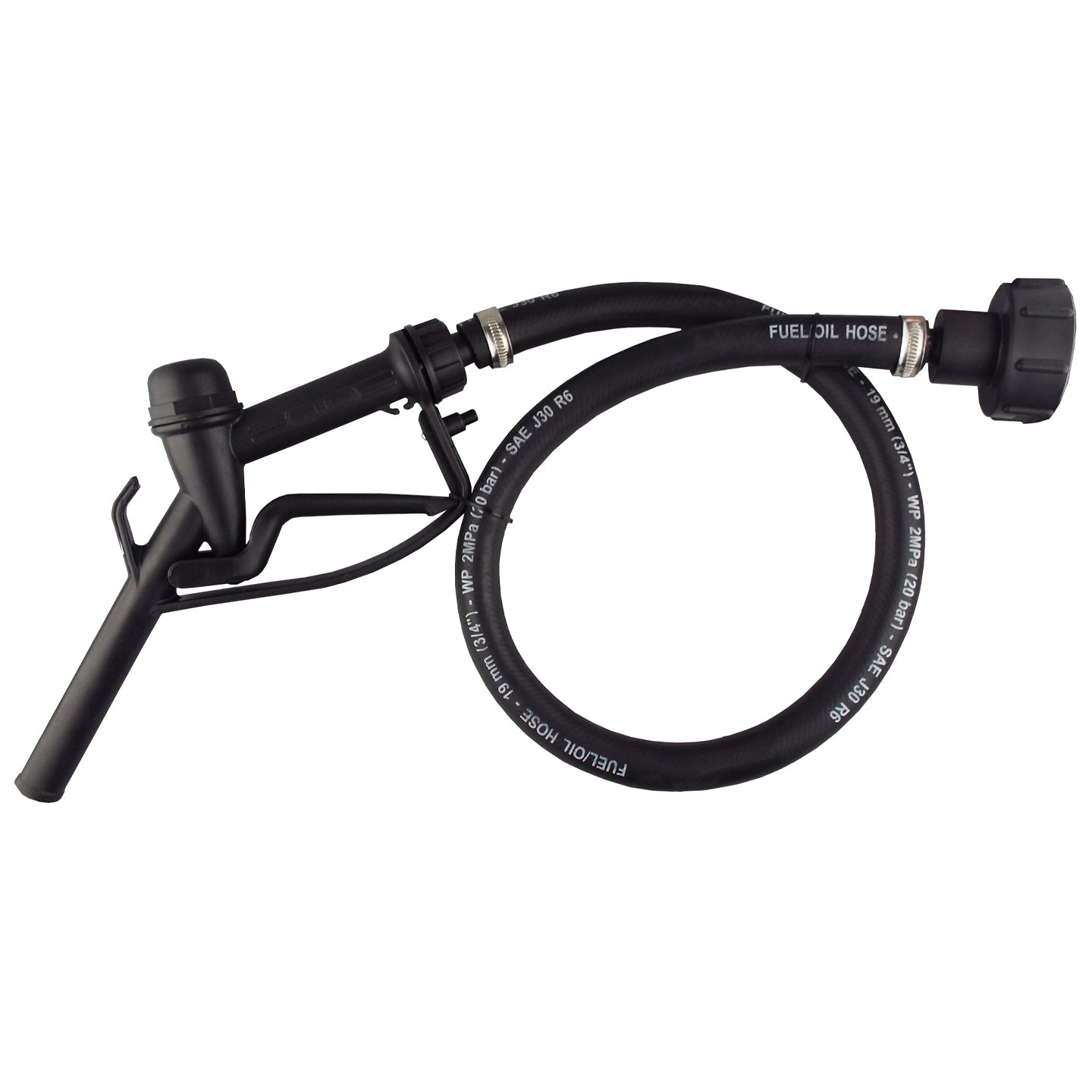 Fuel Gun with 1" Rubber Hose & Tank Adaptor Set