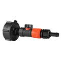 IBC 2” S60X6 Cap with BSPF Thread-Quick Connect Male Valve and Hose Connector 16mm Barb