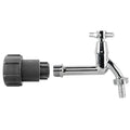 IBC 2" S60X6 - 1/2" BSP Extender Adaptor with Extended Brass Chrome Tap 1/2" Barb