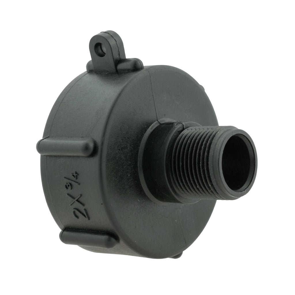 IBC 2” S60X6 Cap with In-Line BSPF Valve and Geka Type Fitting
