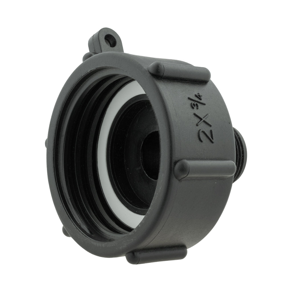 IBC 2” S60X6 Cap with ¾” BSP – Click Lock Valve Lime