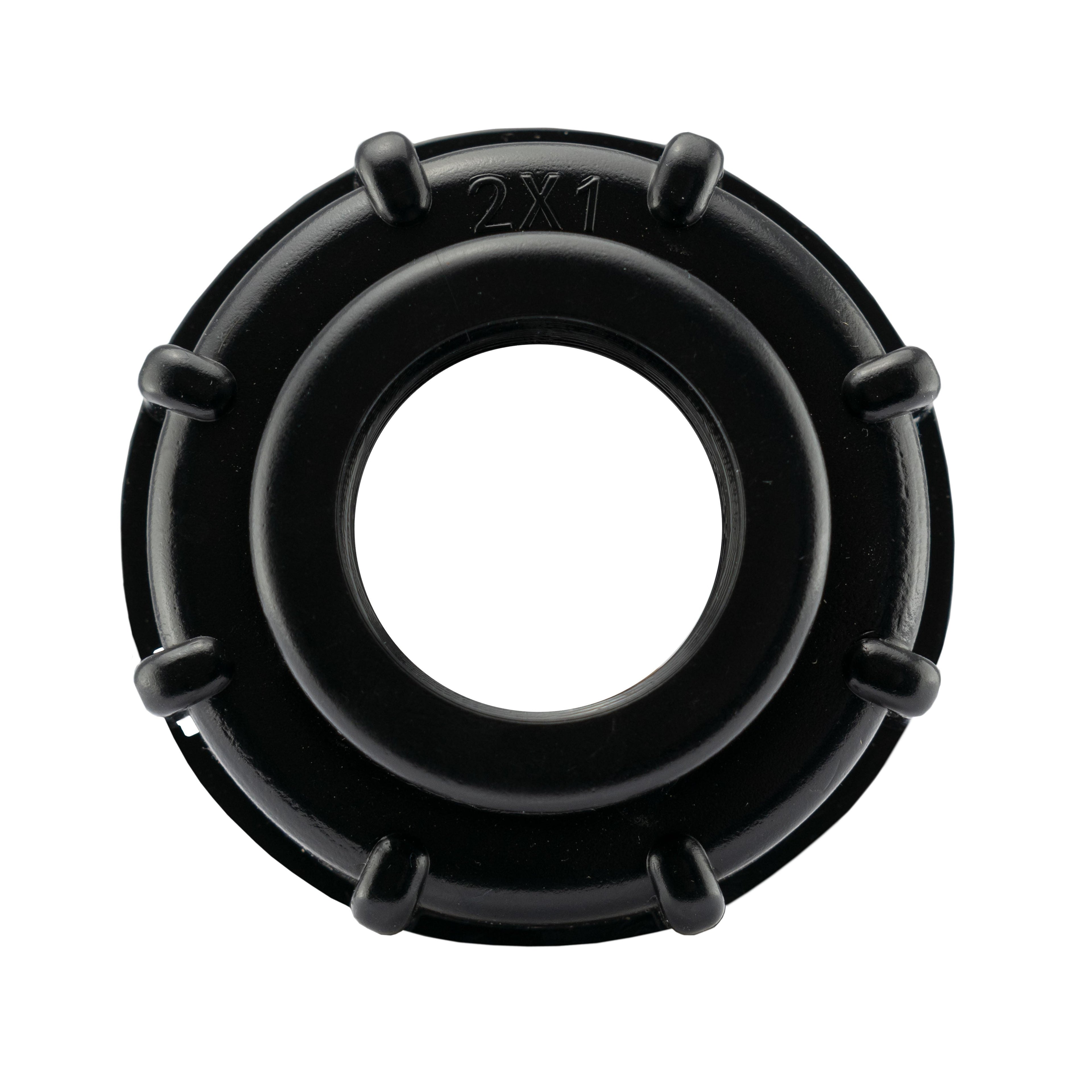 IBC 2” S60X6 Cap with Geka Type Fittings 19mm Swivel Barb