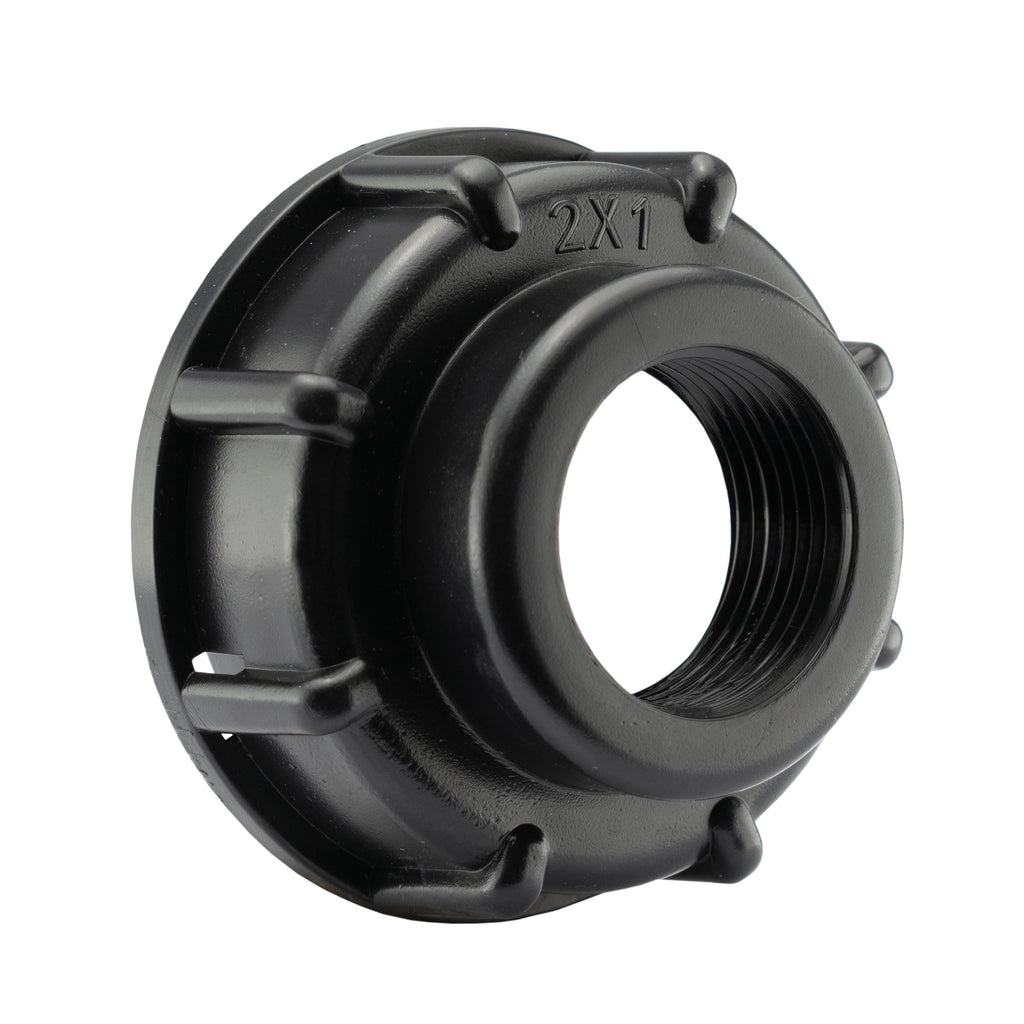 IBC 2” S60X6 Cap with Lever Valve and 25mm MDPE Tee