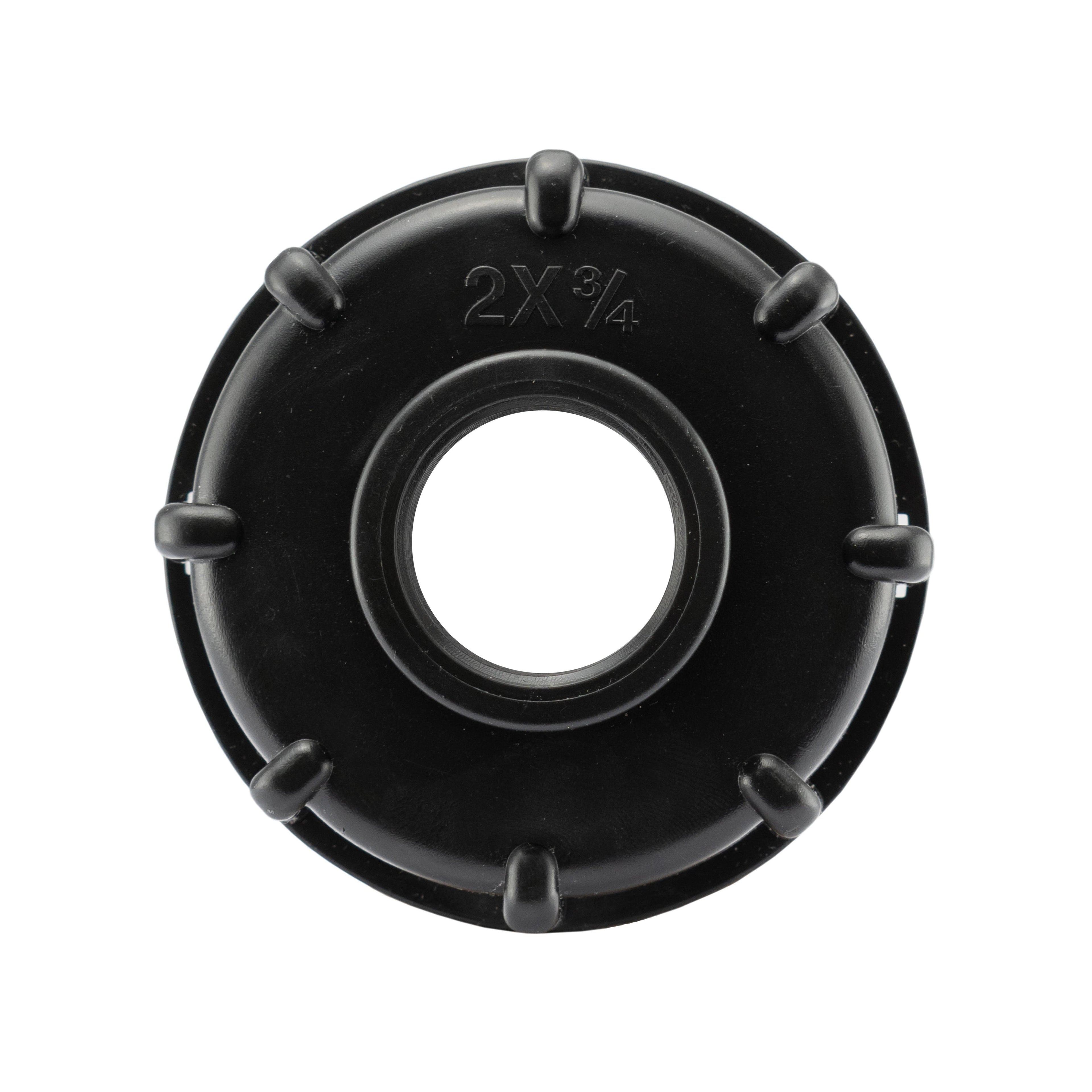IBC 2” S60X6 Cap with In-Line BSPM Valve and 13mm Brass Barb