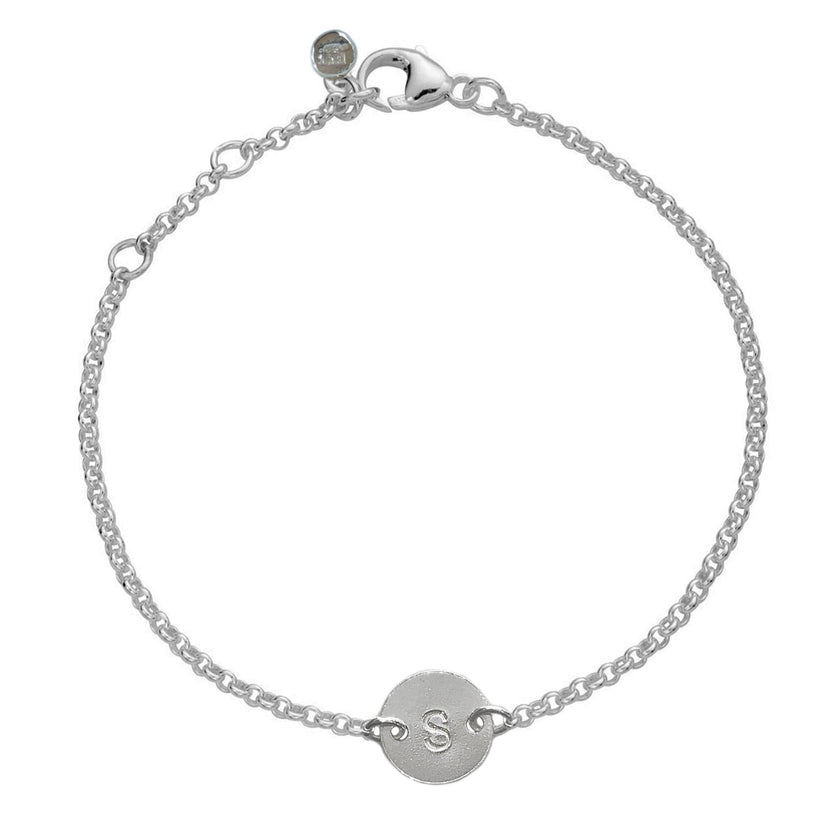 Initial disc bracelet
