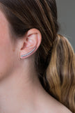 SUMMER SORBET VANILLA VINE EARRINGS LARGE SILVER