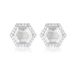 HEXAGON EARRINGS SILVER