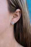 HEXAGON EARRINGS SILVER