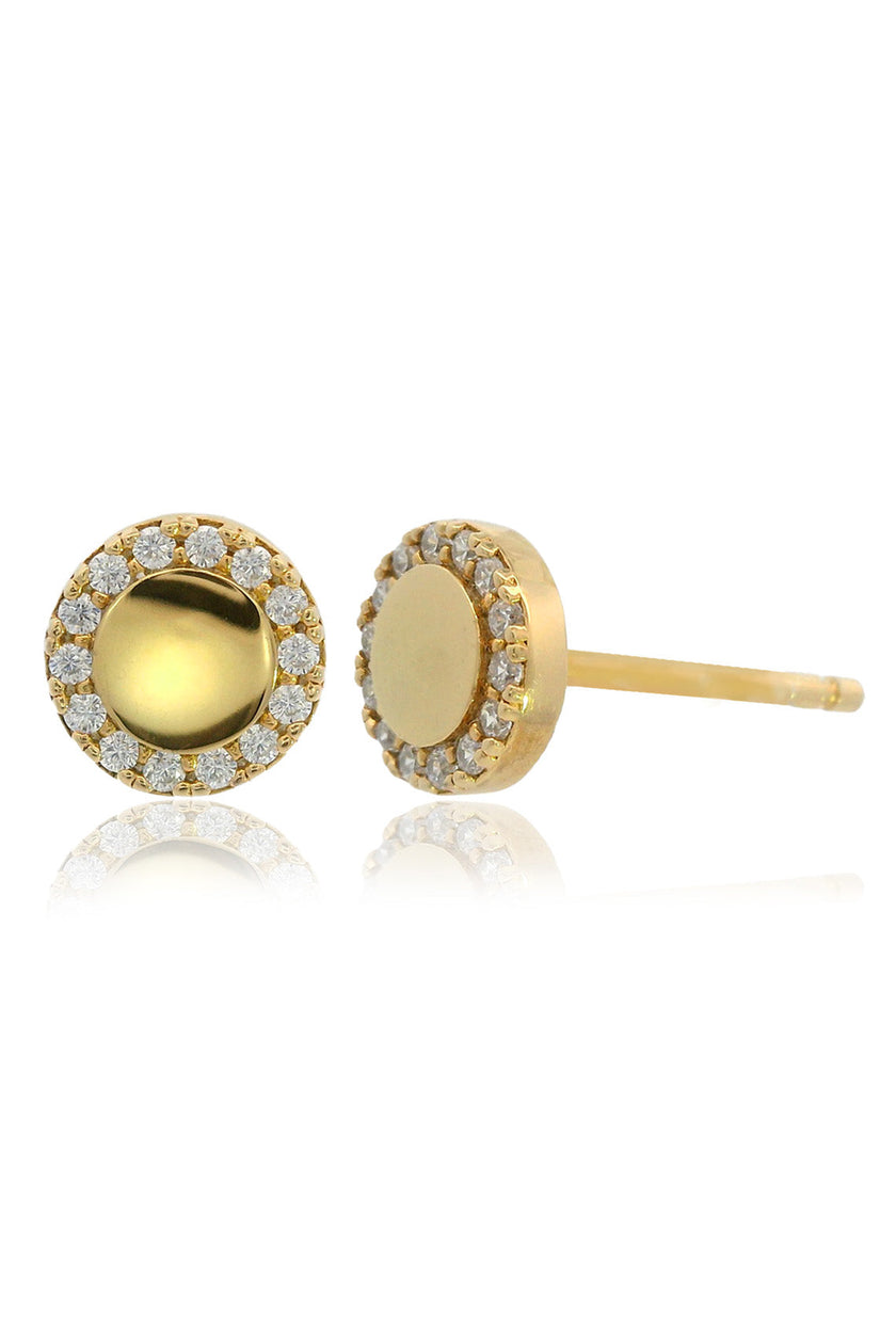 CHIC NOEL HIGH SHINE STUD EARRINGS GOLD