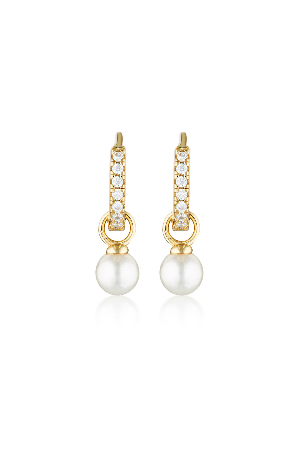 RED CARPET BABY PEARL HOOP GOLD