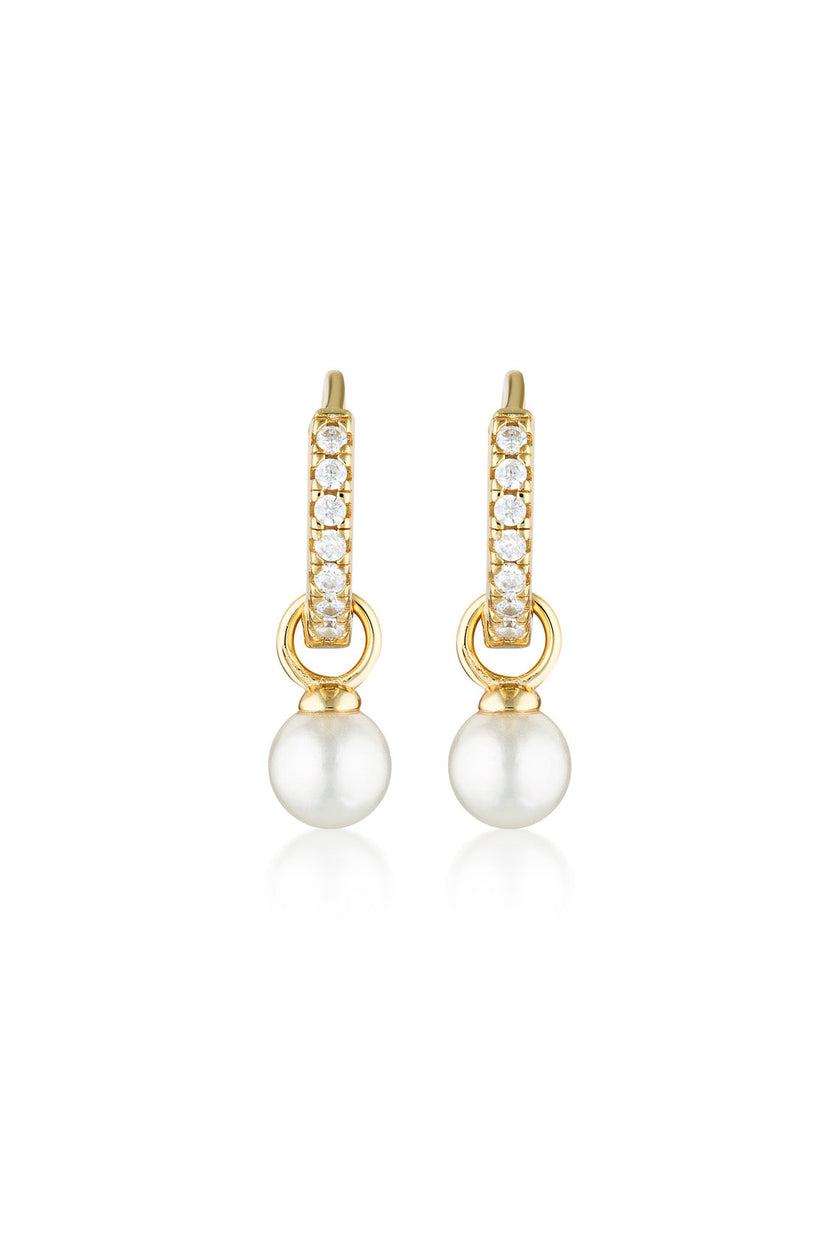 RED CARPET BABY PEARL HOOP GOLD