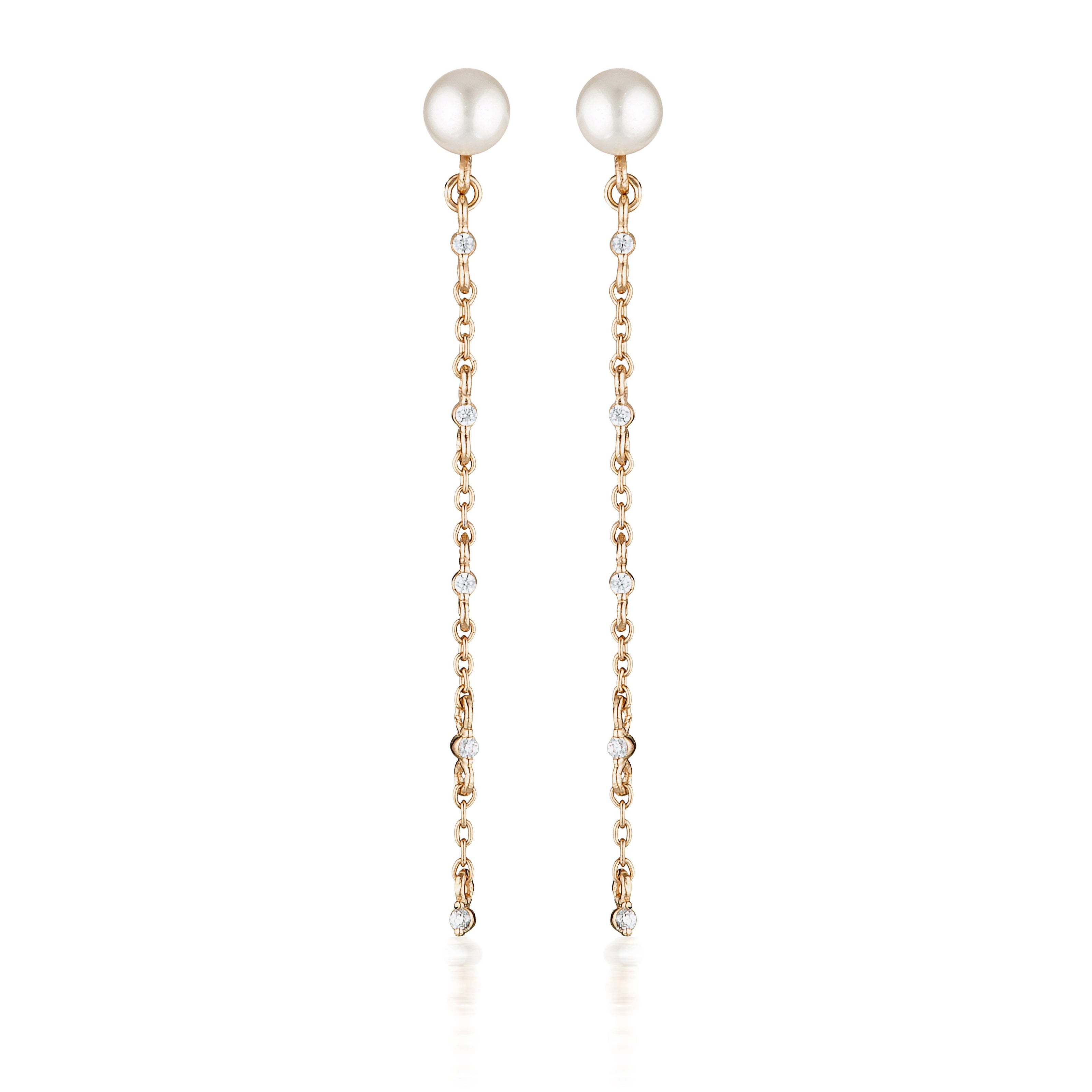 RED CARPET GLOBE EARRINGS ROSE GOLD