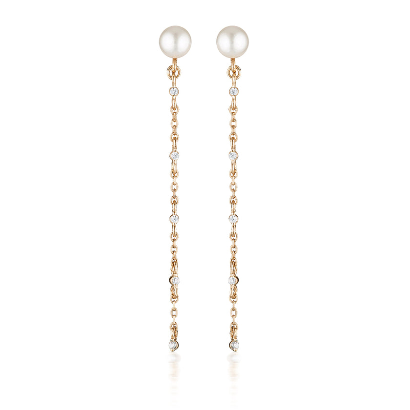 RED CARPET GLOBE EARRINGS ROSE GOLD