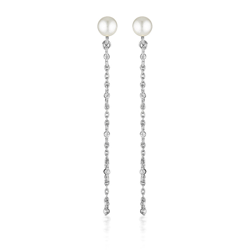 RED CARPET GLOBE EARRINGS SILVER