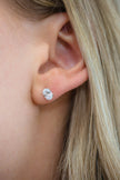 A CHRISTMAS JOURNEY ELLIPSE EARRINGS SILVER
