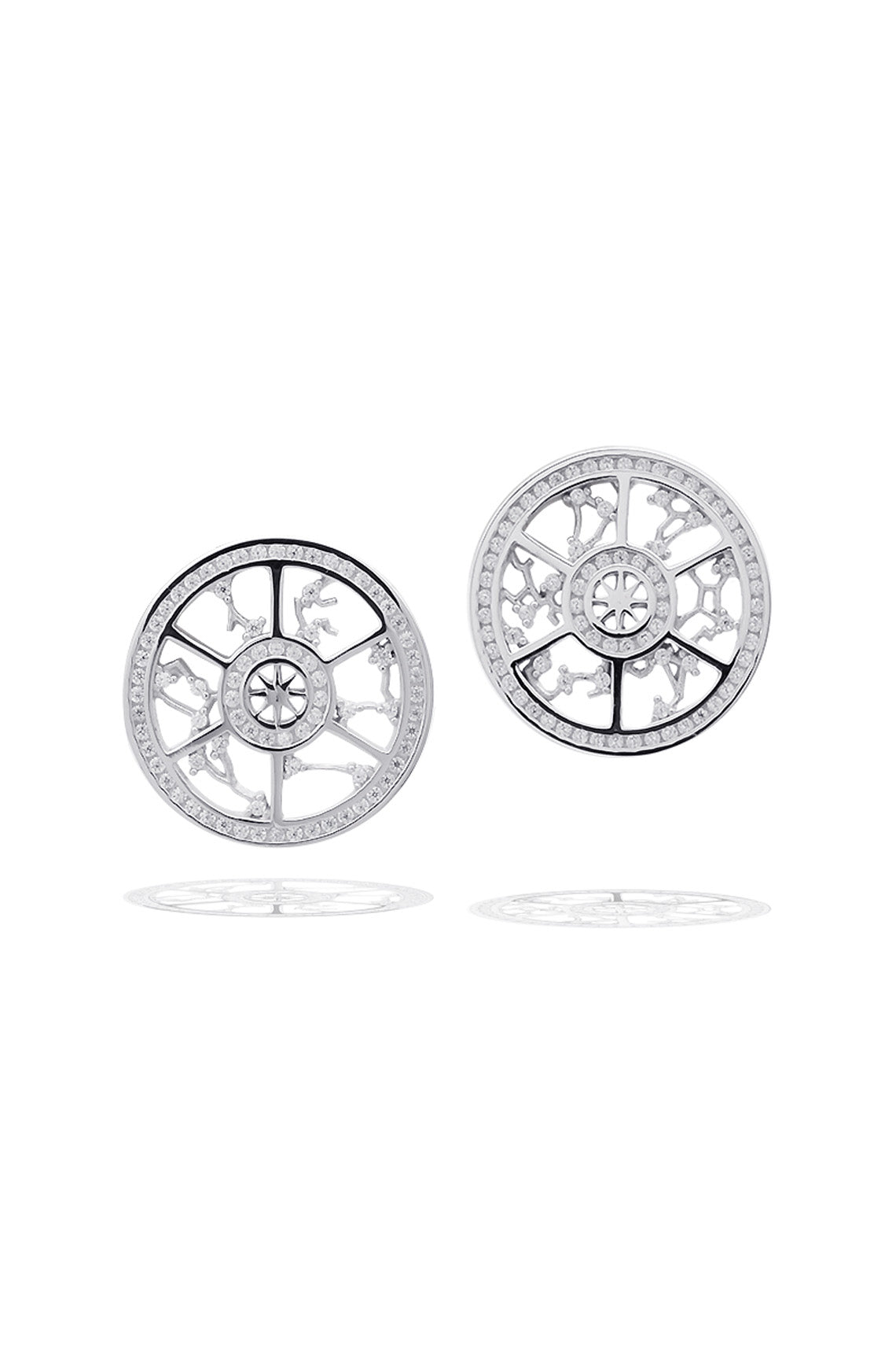 A CHRISTMAS JOURNEY NIGHT SKY EARRINGS SILVER