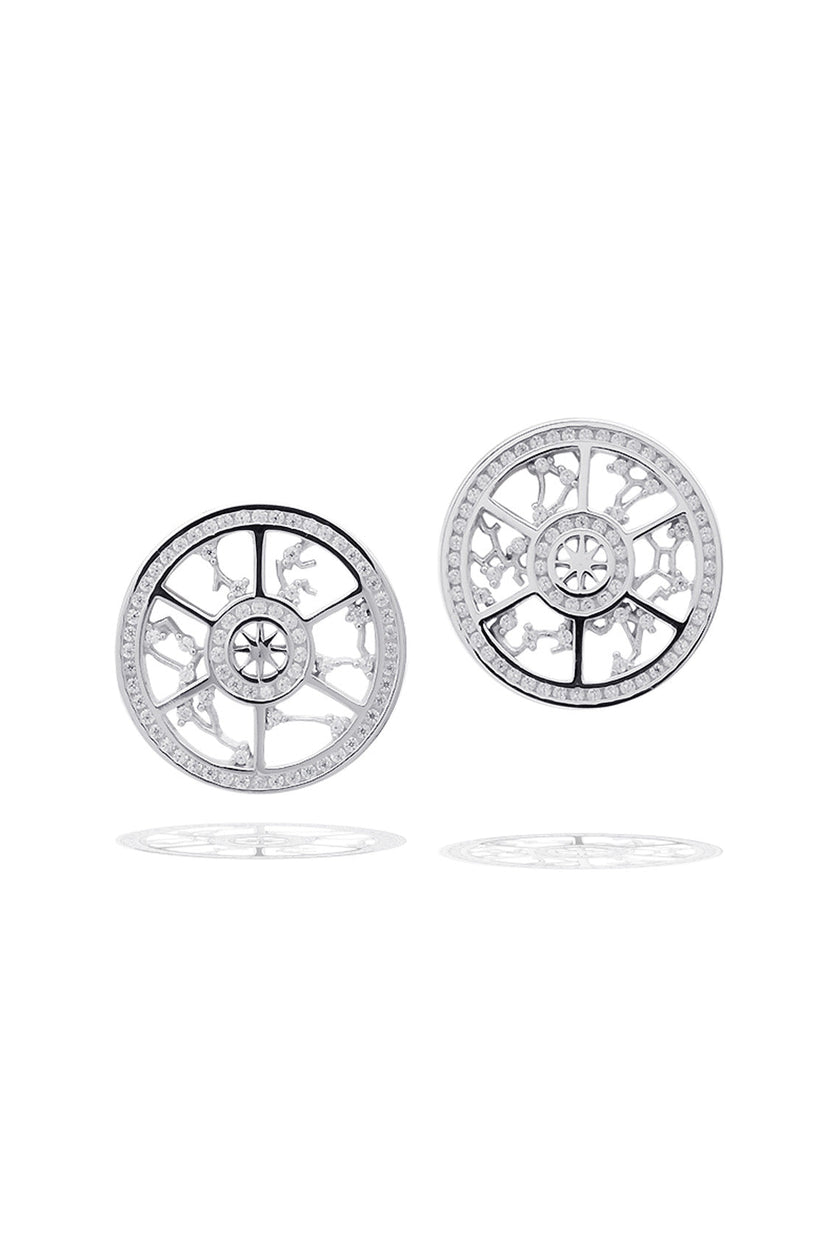 A CHRISTMAS JOURNEY NIGHT SKY EARRINGS SILVER