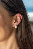 NOOSA PINK FRESHWATER PEARL EARRINGS SILVER