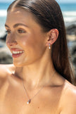 WHITSUNDAYS PINK FRESHWATER PEARL EARRINGS SILVER
