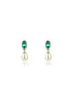 OCEANS WHITSUNDAY EARRINGS EMERALD AND SILVER