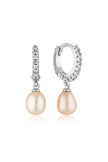 BONDI PINK FRESHWATER PEARL EARRINGS SILVER