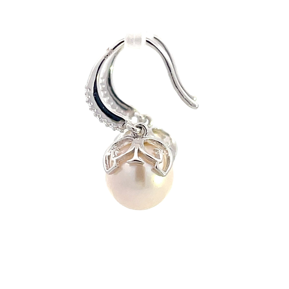 OCEANS PALM COVE FRESHWATER PEARL EARRINGS SILVER