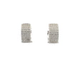 GODDESS MAEVE PAVE HOOP EARRINGS SILVER
