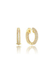 GODDESS PAVE HOOPS GOLD