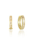 BAGUETTE HOOP GOLD AND WHITE