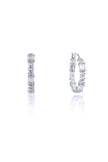 BAGUETTE INSIDE OUT EARRINGS SILVER SMALL