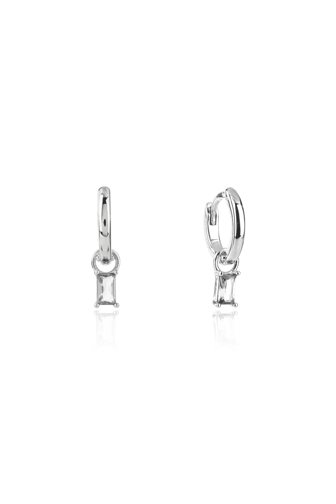 BABY BAGUETTE HOOP SILVER