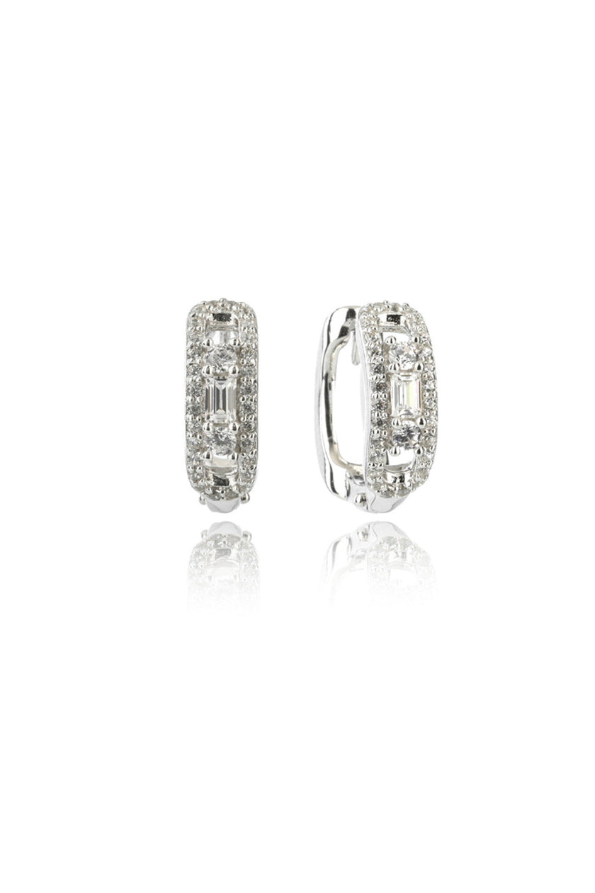 JASMINE HOOP EARRINGS SILVER