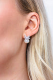 SWEETHEART BOW FRESHWATER PEARL EARRNGS