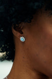 OPAL GLOW BARANGAROO BLUE CREATED OPAL EARRINGS