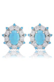 OPAL GLOW BARANGAROO BLUE CREATED OPAL EARRINGS