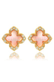SYDNEY SOIRÉE FAIRWATER MOTHER OF PEARL STUD EARRINGS GOLD