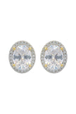 GEORGINI MIDNIGHT VELVET LIMITED EDITION SELENE TWO-TONE MOONLIGHT OVAL EARRINGS