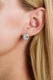 GEORGINI MIDNIGHT VELVET LIMITED EDITION SELENE TWO-TONE MOONLIGHT OVAL EARRINGS