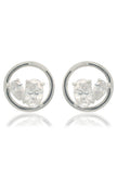 CHIC NOEL TOI ET MOI CIRCLE EARRINGS SILVER
