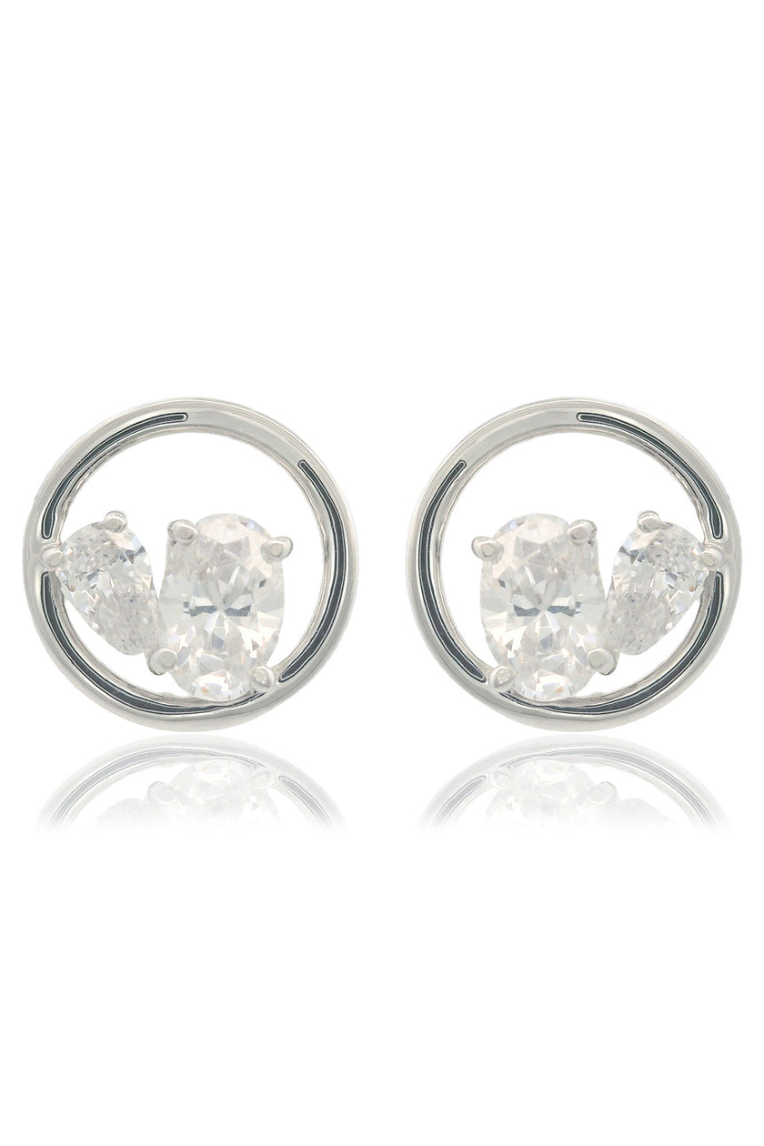 CHIC NOEL TOI ET MOI CIRCLE EARRINGS SILVER