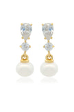 CHIC NOEL FRESHWATER PEARL PYRMONT EARRINGS GOLD